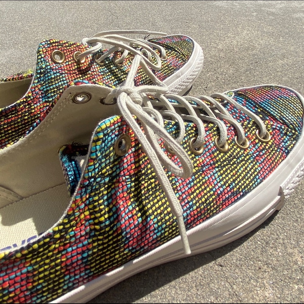 RARE Multicolored Stitched Converse